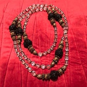 Vintage glass beads necklace